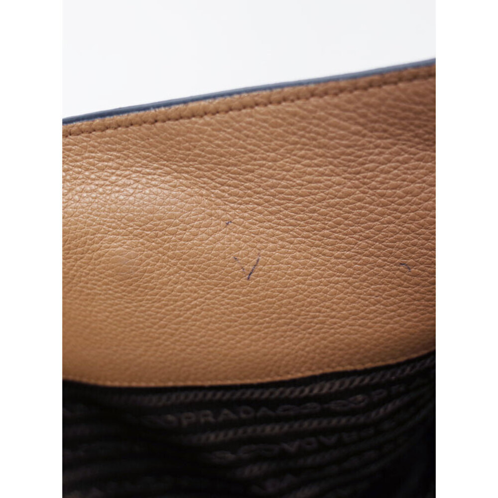 Prada Vitello Phenix Side Zip Shopper Tote brown pebbled leather - Picture 9 of 9